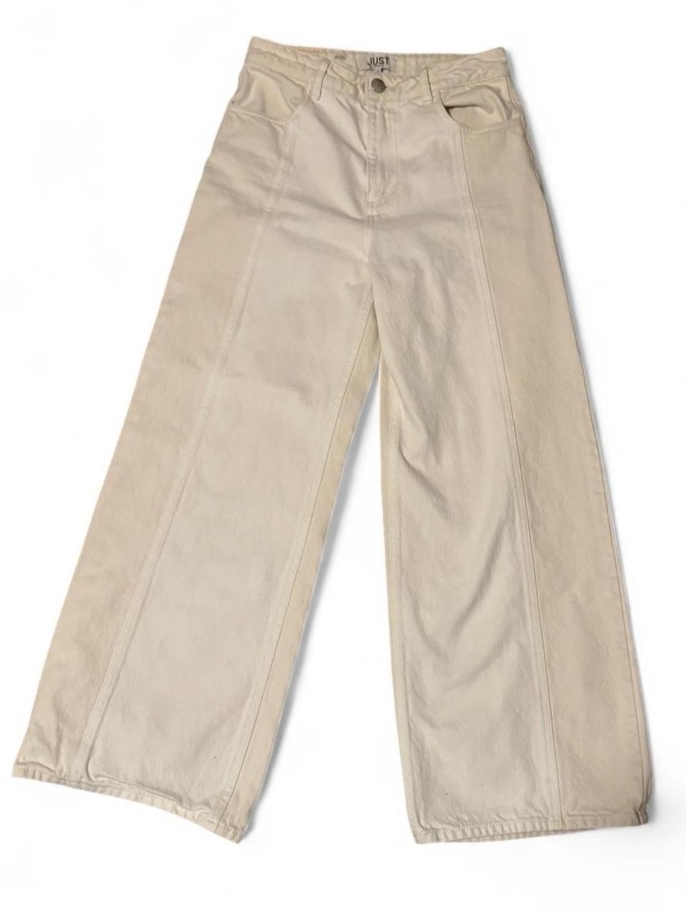 Just Female Women's Wide Leg Jeans in Cream and White